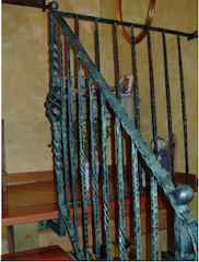Rampe, escalier, en, fer, forgé, ferronnerie, d’Art,